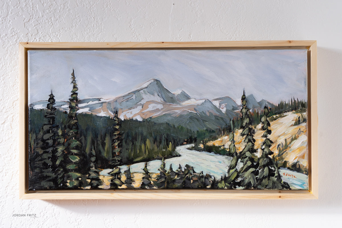 Saskatchewan River Crossing  | 10 x 20  | Framed Original Acrylic Painting