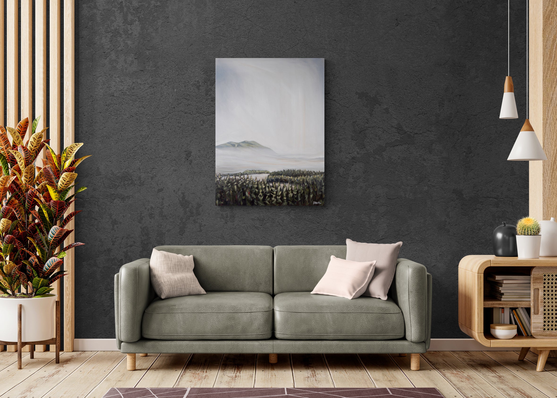 Morning Mist over Tofino Harbour | 30 x 40 | Original Acrylic Painting