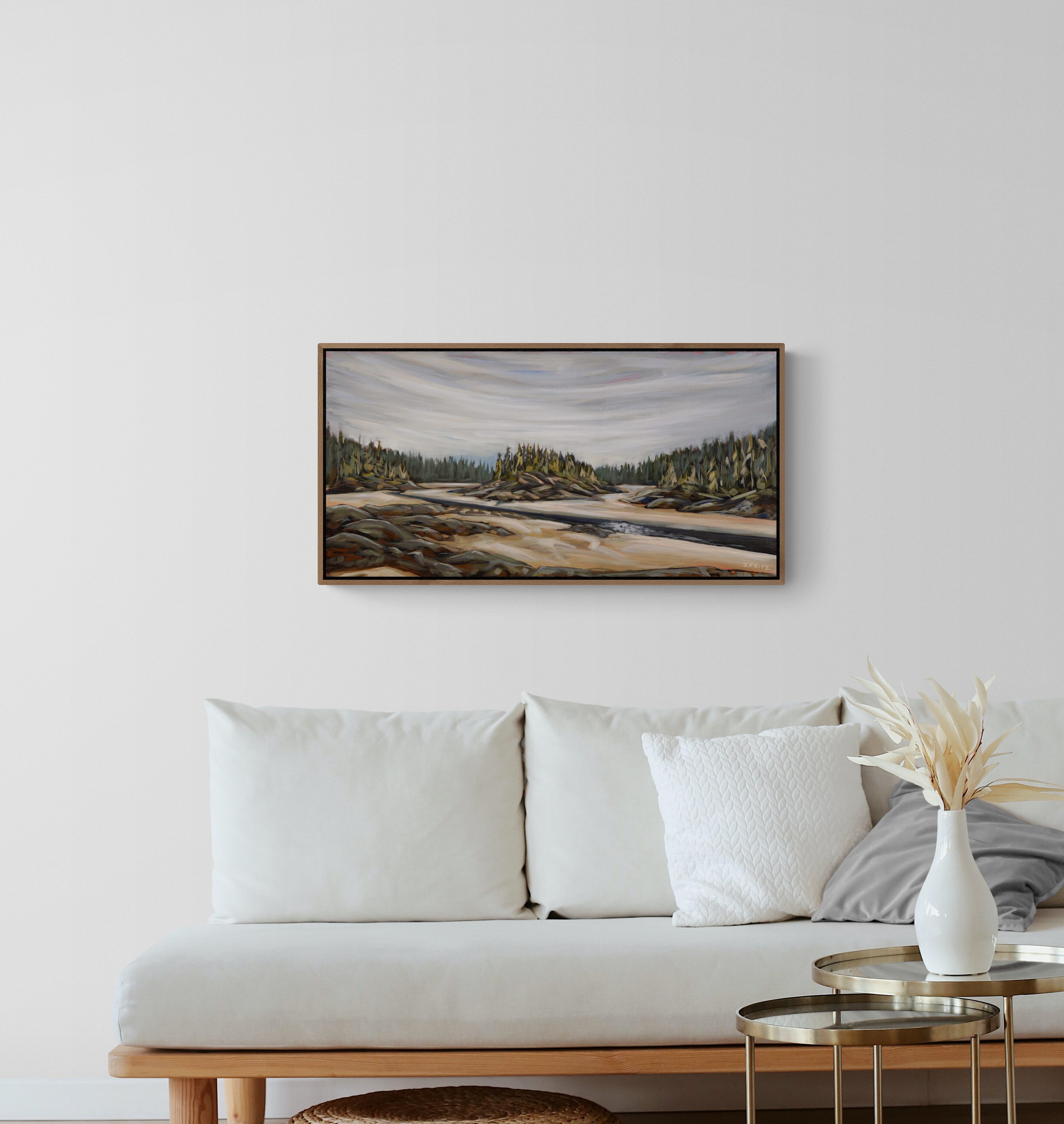 River Crossing  | 15 x 30 | Original Acrylic Painting