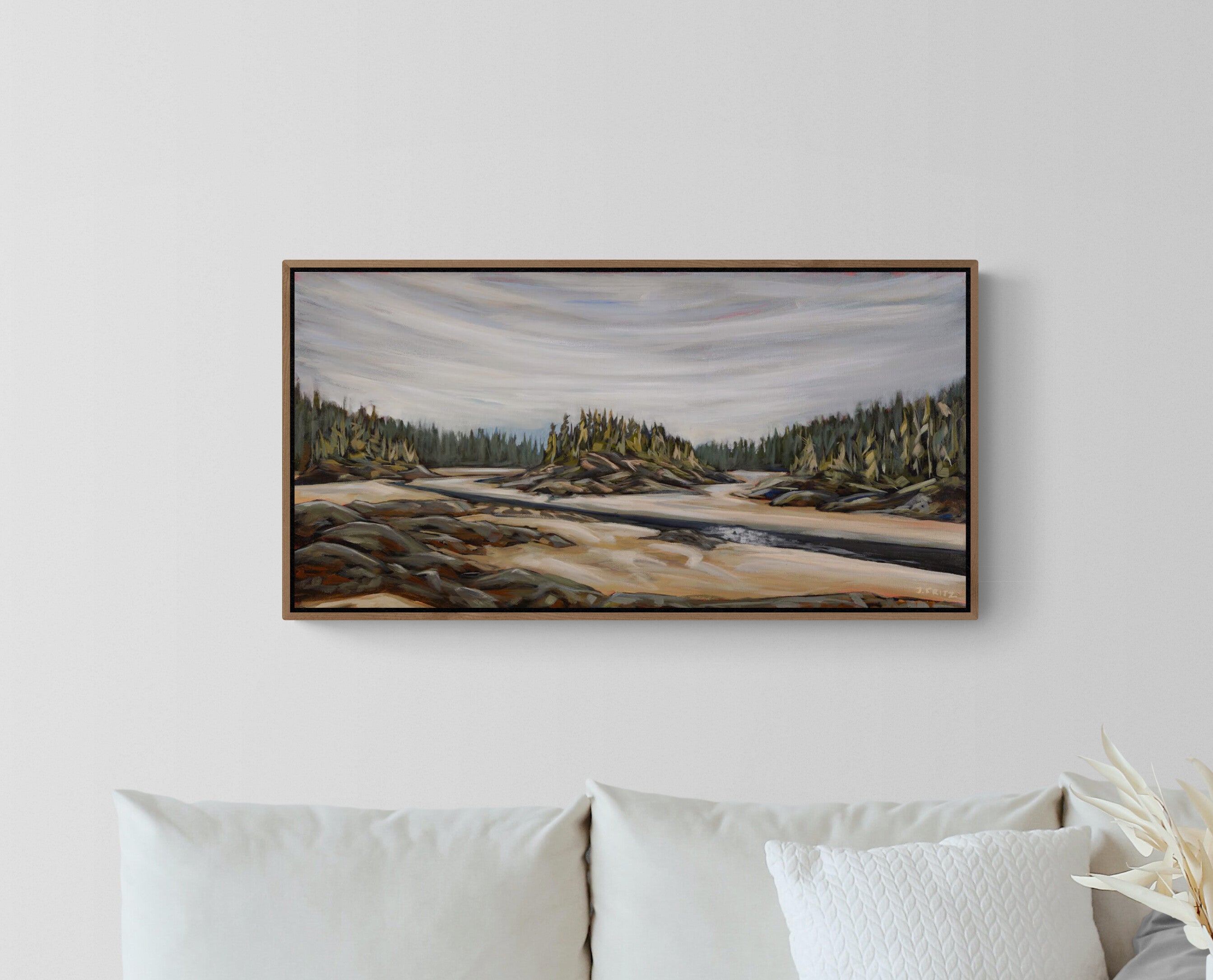 River Crossing  | 15 x 30 | Original Acrylic Painting
