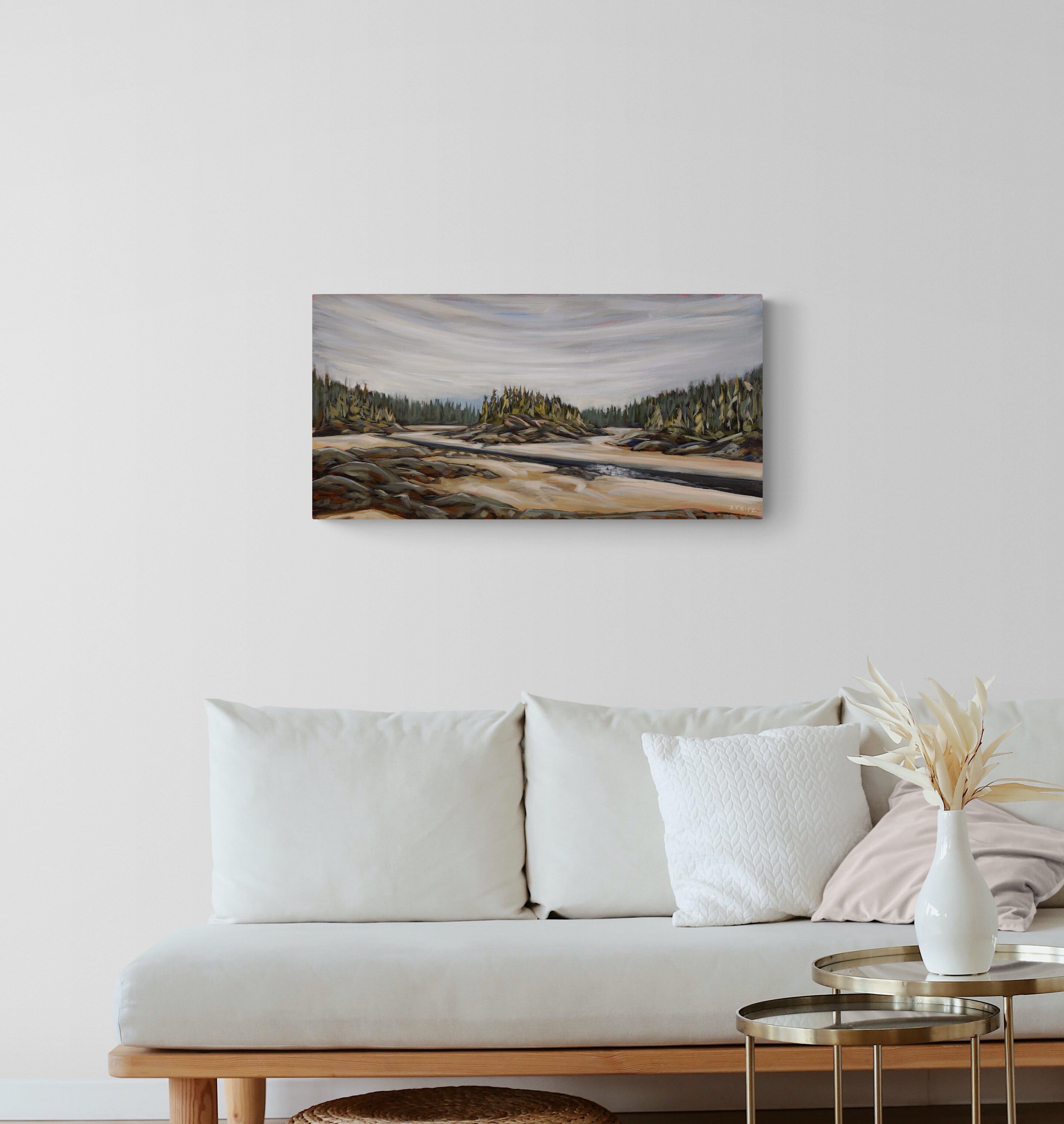 River Crossing  | 15 x 30 | Original Acrylic Painting